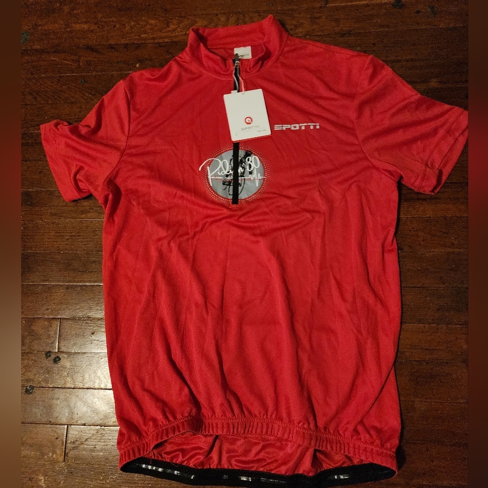 Spotti Men's sz 2XL Red Cycling Jersey BNWT